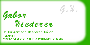 gabor wiederer business card